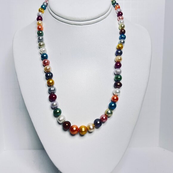 Honora Jewelry - Honora Bold Colors Graduated Freshwater Baroque Pearl Necklace (6040)
